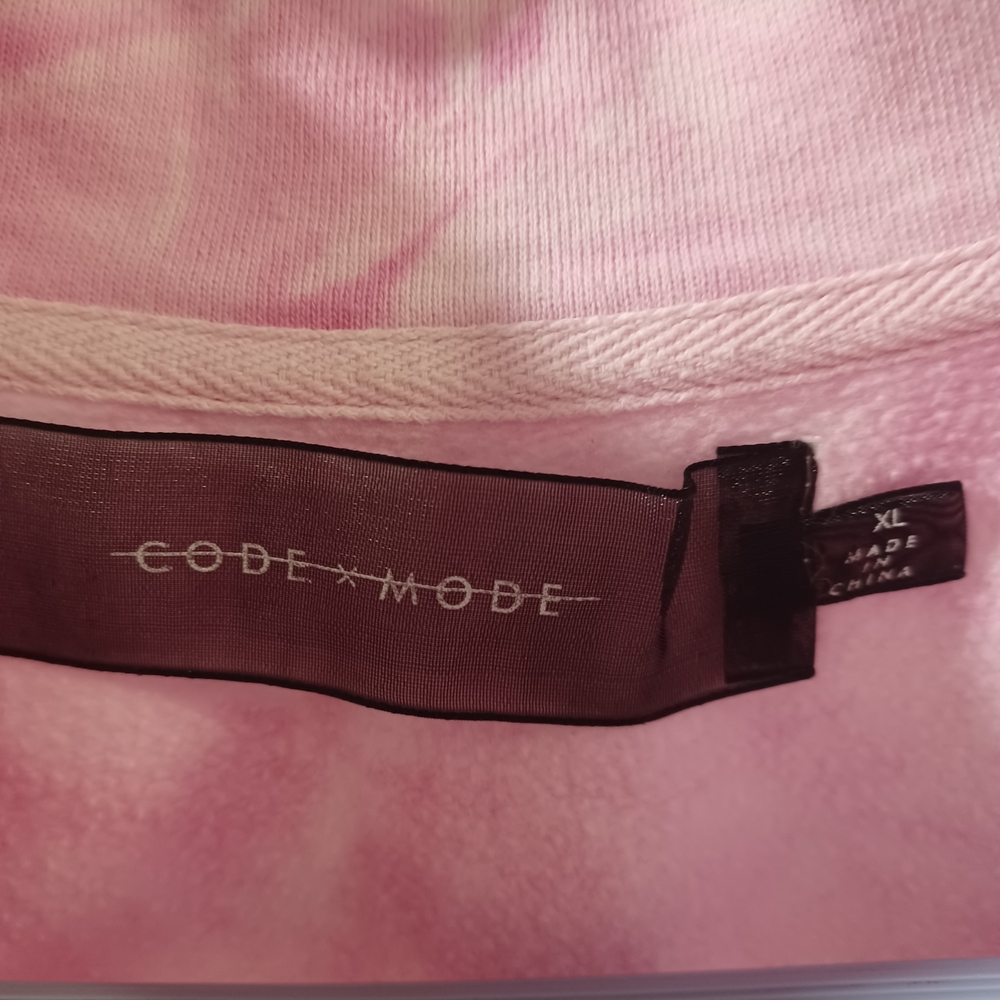 Code X Mode Pink Tie-Dye Cropped Sweatshirt - Picture 2 of 3